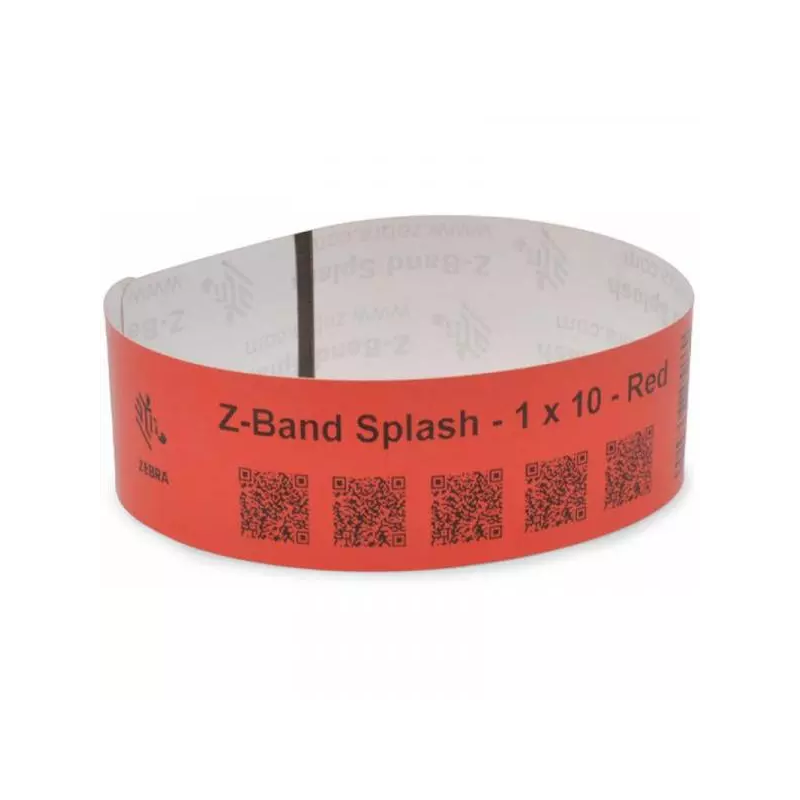 braccialetti zebra z-band splash 25x254mm/6pz/rosso [10012717-1k]