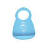 bavaglino chicco in silicone facile da arrotolare 6 mesi+ 1pz azzurro