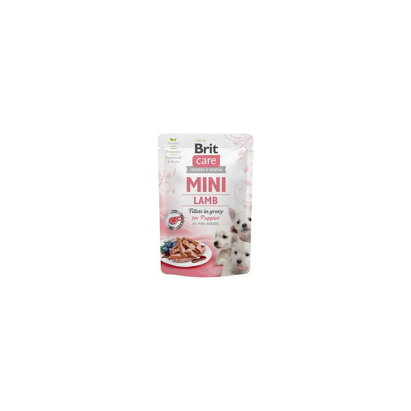 cibo umido brit care mini lamb con agnello per cuccioli 85gr