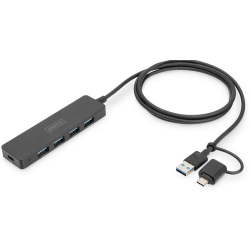 hub usb digitus da-70236 usb3.0 4porte 12000 mbit/s 1.2m nero