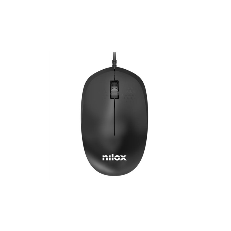 mouse nilox con cavo ottico usb 1200dpi nero [mousb1012]