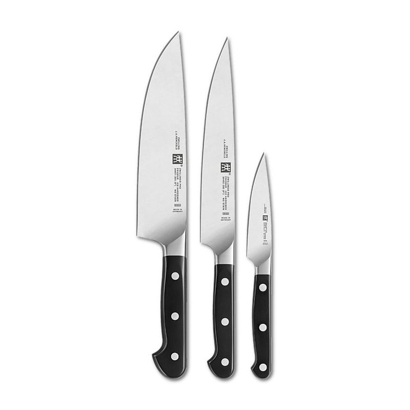 set coltelli zwilling pro 3pz acciaio inossidabile/nero [38430-007-0]