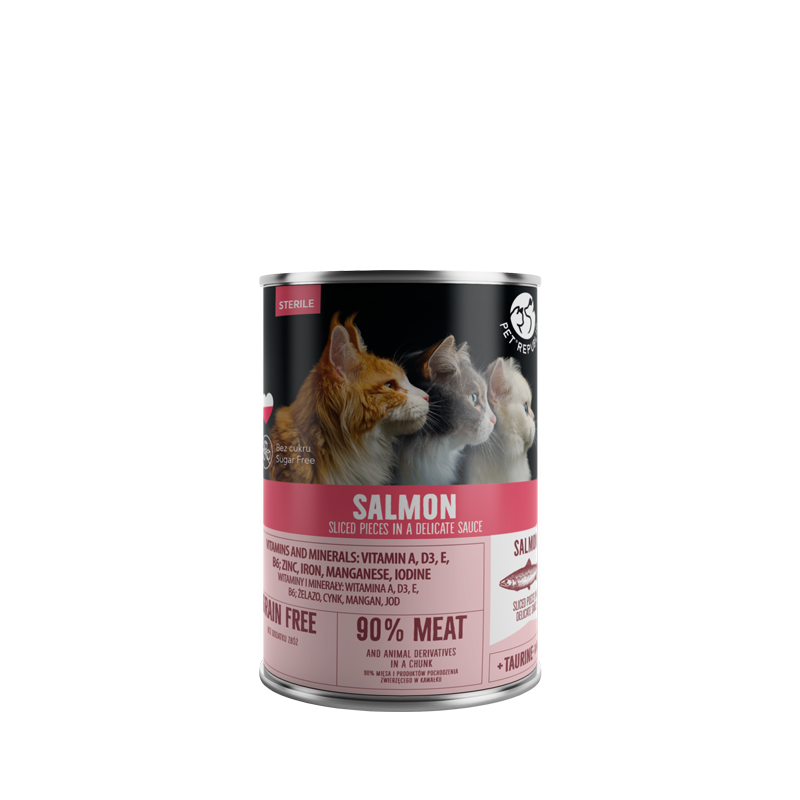 alimento umido petrepublic salmone pezzi affettati in salsa delicata