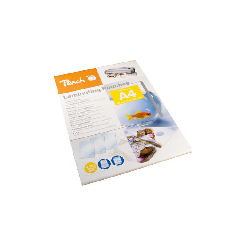 25 pouches retail a4 (216x303mm) 125my peach [ppr525-02]