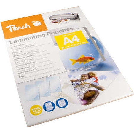 25 pouches retail a4 (216x303mm) 125my peach [ppr525-02]