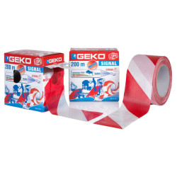 nastro segnaletico geko signal 200/25 70mmx200m bianco/rosso 3pz