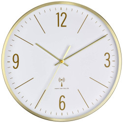 orologio da parete tfa dostmann 300mmx45mmx300mm bianco/giallo [60.3534.53]
