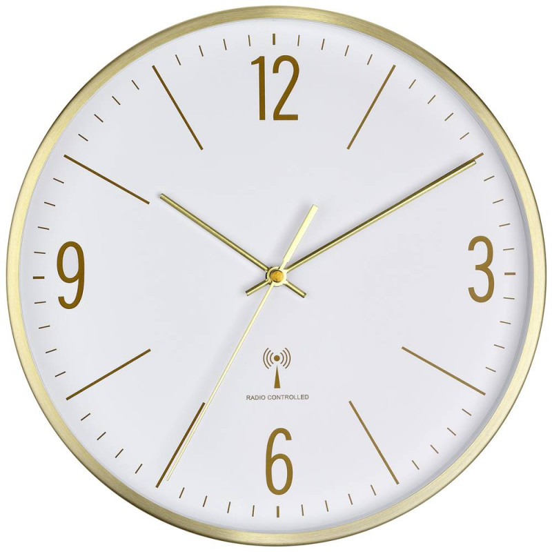 orologio da parete tfa dostmann 300mmx45mmx300mm bianco/giallo [60.3534.53]