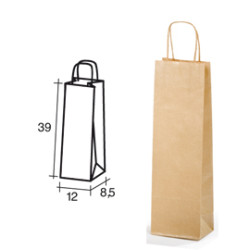 25 shoppers carta kraft avana portabottiglia b12xh39xp8.5cm [sds12avn]