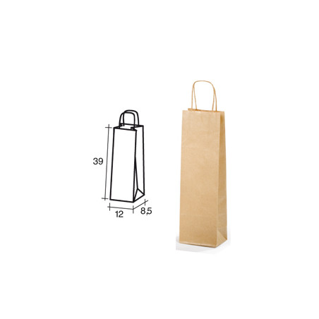 25 shoppers carta kraft avana portabottiglia b12xh39xp8.5cm [sds12avn]