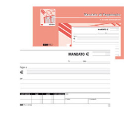 Blocco mandato di pagamento edipro 9,9x17cm 50x2fg autoricopiante