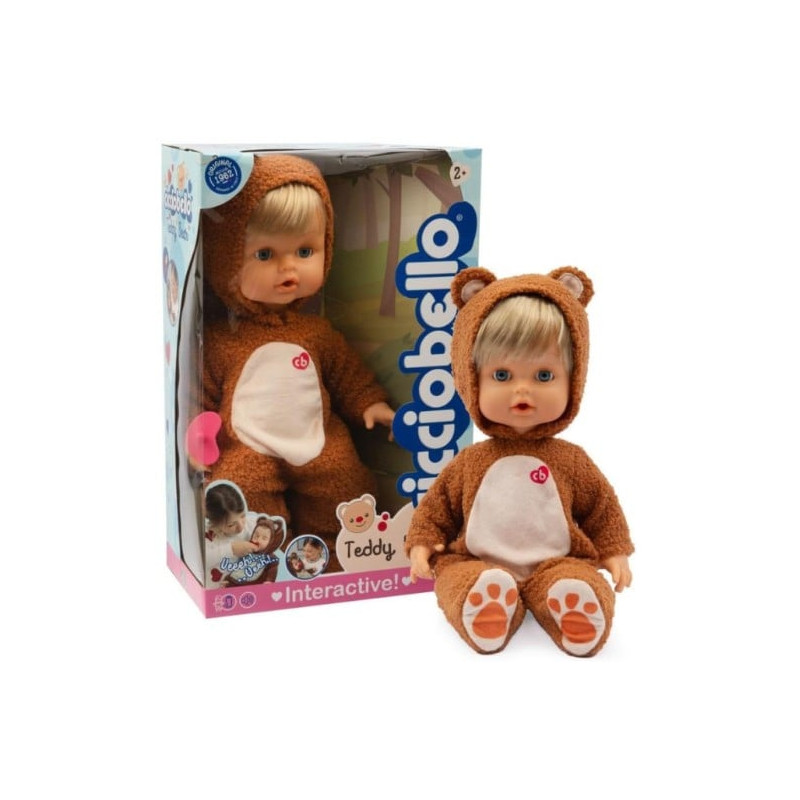 bambola giochi preziosi cicciobello teddy bear 42cm multicolore