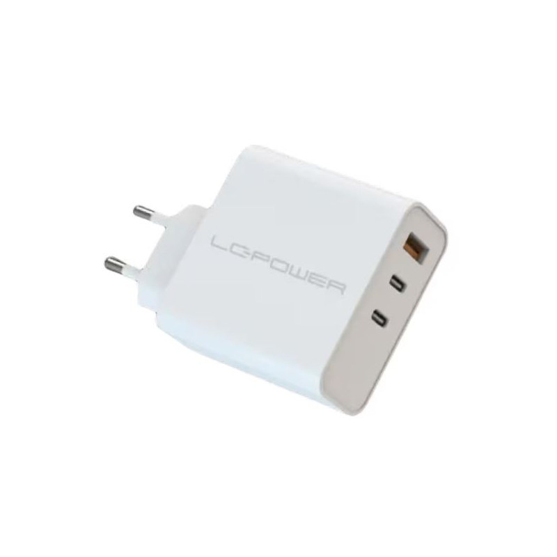 alimentatore da rete lc-power 1xusb-c 65w/1xusb-a 15w/1xusb-c