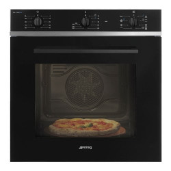 forno ad incasso smeg sf64m3s1pzb nero 65lt,termoventilato,9 funzioni,vapore,vap.clean,pizza,cl.a