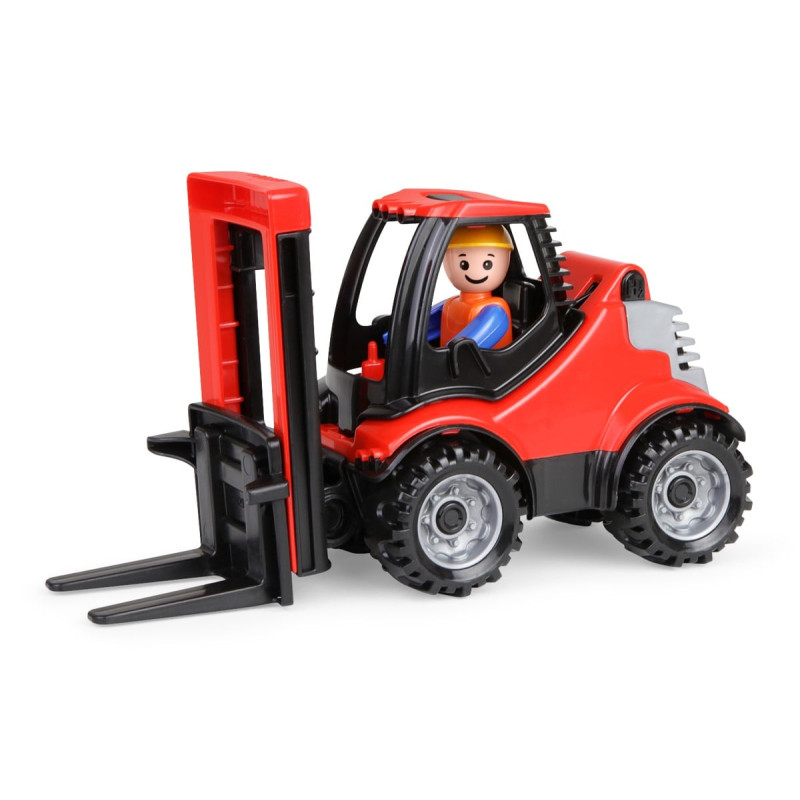 giocattolo lena truckies forklift carrello elevatore con pallet nero/rosso