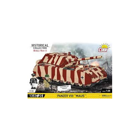 kit modello cobi blocks panzer viii maus 1:35 rosso/beige 1353pz