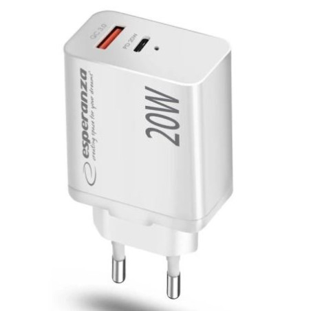 alimentatore da rete esperanza 20w bianco [ezc105w]