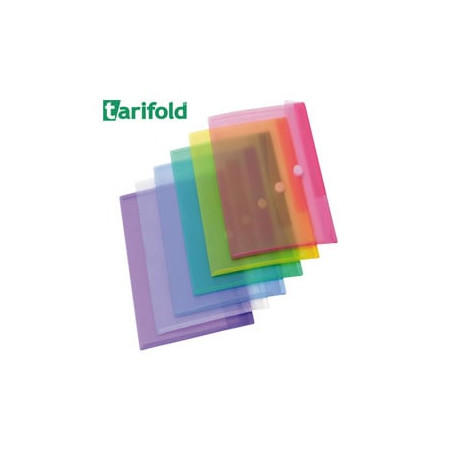 Cartellina a busta tarifold 12 pz. con velcro colori assortiti [b510209]