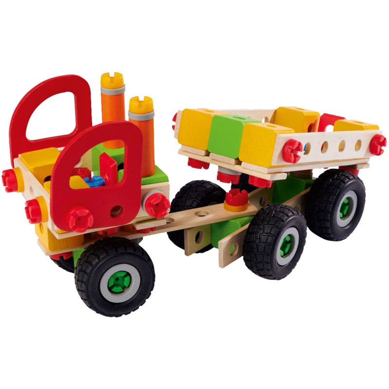 set da costruzione eichhorn constructor 4 modelli in legno multicolore