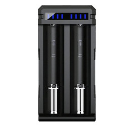 caricabatterie xtar sc2 per batterie cilindriche li-ion nero