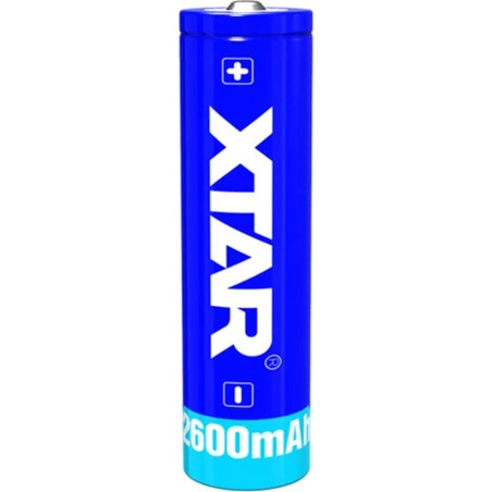 batteria xtar 18650 3.7w li-ion 2600mah [18650-2600]