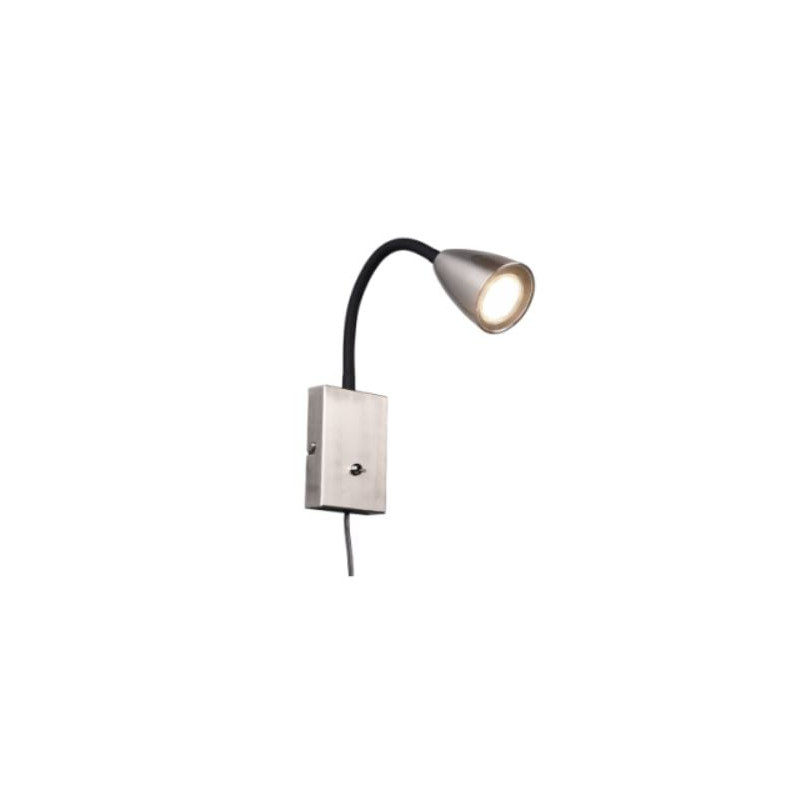 lampada da parete a led trio wanda gu10 10w ip20 nichel opaco [202670107]