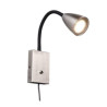 lampada da parete a led trio wanda gu10 10w ip20 nichel opaco [202670107]