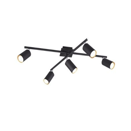 plafoniera trio marley 35w 5xgu10 nero opaco [612400532]