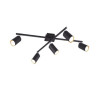 plafoniera trio marley 35w 5xgu10 nero opaco [612400532]