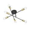 plafoniera trio cross 40w 6xe27 bronzo-nero opaco [606700632]
