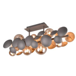 plafoniera a led trio select bubble 8xg9 10w ip20 antracite [617400842]