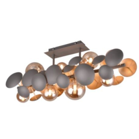 plafoniera a led trio select bubble 8xg9 10w ip20 antracite [617400842]