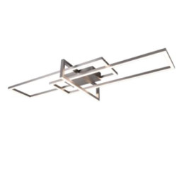 plafoniera a led trio salinas 34w 3900lm 3000k 100x40cm nichel opaco
