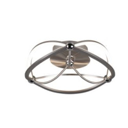 plafoniera a led trio charivari 20w 2500lm 3000k con dimmer nichel