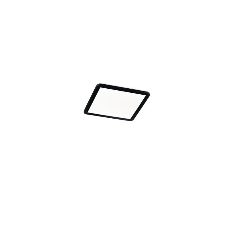 plafoniera a led trio camilla 22w 3000k ip44 2700lm bianco/nero opaco