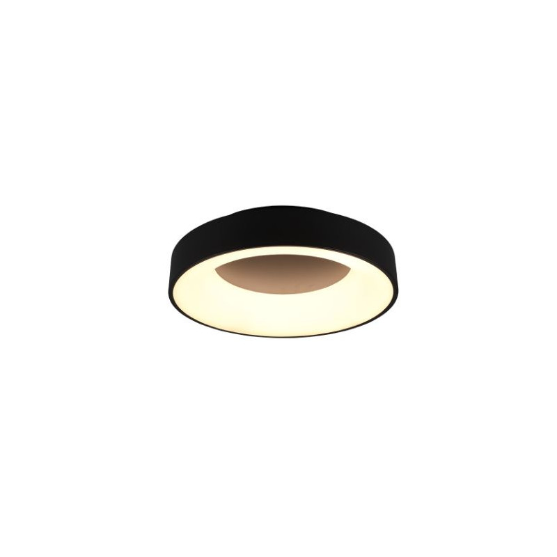 plafoniera a led trio girona 27w 3100lm 3000k ip20 nero opaco [671210132]