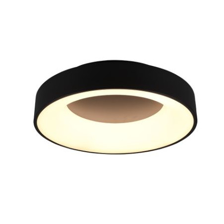 plafoniera a led trio girona 27w 3100lm 3000k ip20 nero opaco [671210132]