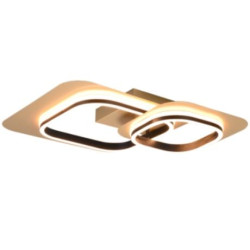 plafoniera a led trio lugo 28w 3000k 3400lm ip20 nero/oro [642910280]