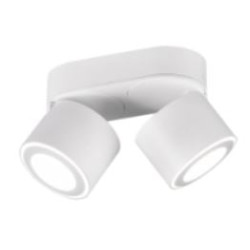 plafoniera a led trio taurus 2x450lm 5w 3000k orientabile bianco