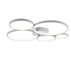 plafoniera a led trio rondo 5 anelli dimmerabili 49w 3000k ip20 5800lm