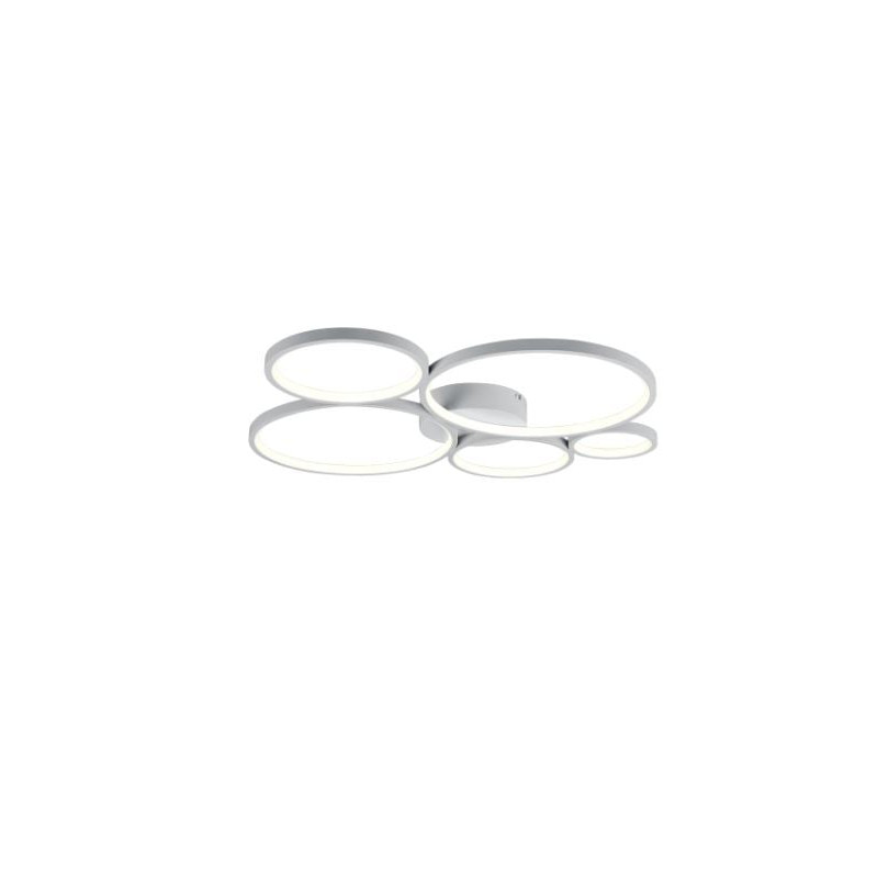 plafoniera a led trio rondo 5 anelli dimmerabili 49w 3000k ip20 5800lm