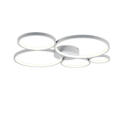 plafoniera a led trio rondo 5 anelli dimmerabili 49w 3000k ip20 5800lm