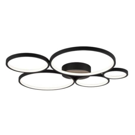 plafoniera a led trio rondo 49w 5800lm 3000k nero opaco [622610532]