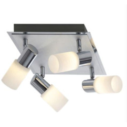 plafoniera a led trio clapton 4xsmd 3000k ip20 4.3w 430lm cromo [821430405]