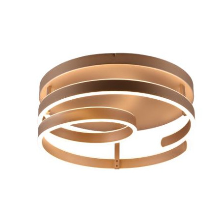 plafoniera a led trio marnie 58w ip20 6800lm 3000k 55cm marrone [644110165]