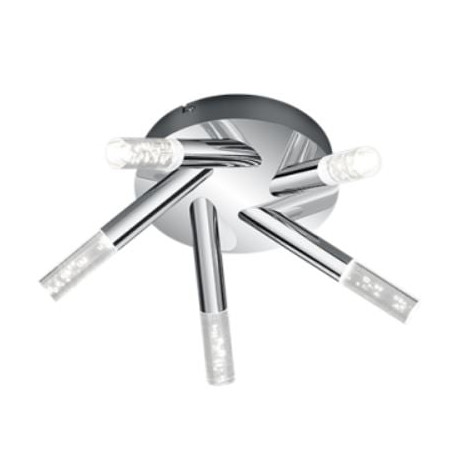 plafoniera a led trio bolsa 3.1w 3000k ip44 310lm cromata/acrilico