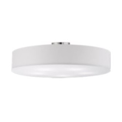 plafoniera a led trio hotel 5xe27 ip20 60w tessuto bianco [603900501]