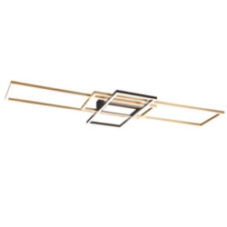 plafoniera a led trio irvine 60w 7100lm 3000-6500k ip20 ottone