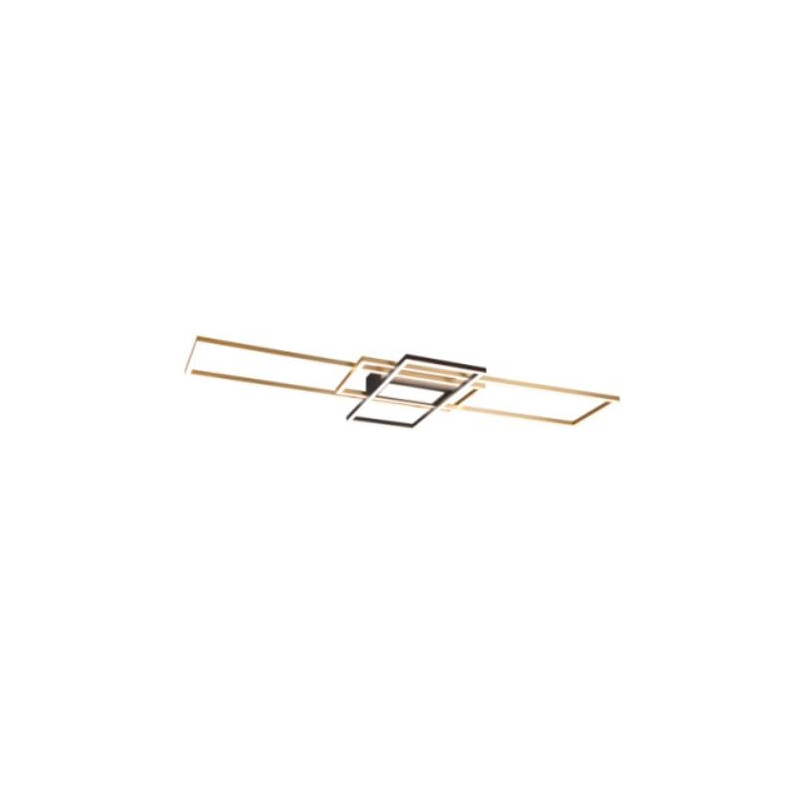 plafoniera a led trio irvine 60w 7100lm 3000-6500k ip20 ottone