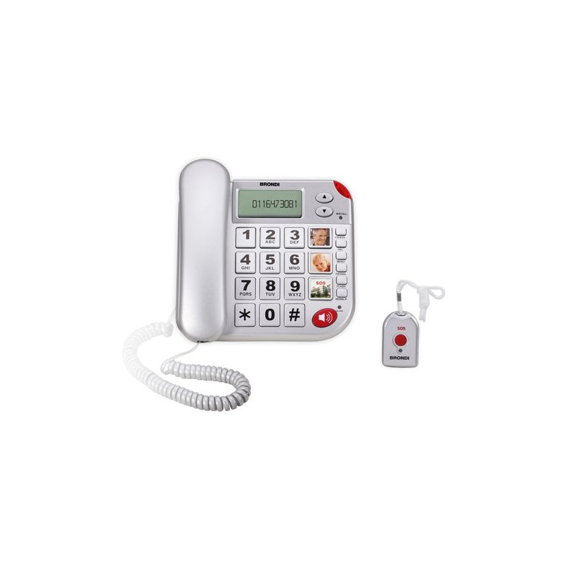 Telefono fisso brondi super bravo plus bianco